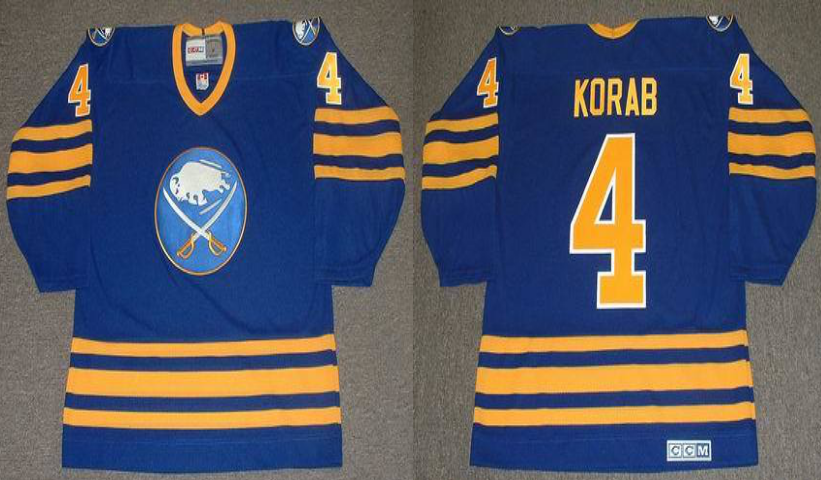 2019 Men Buffalo Sabres #4 Korab blue CCM NHL jerseys->buffalo sabres->NHL Jersey
